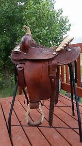 14.5" Sharon Camarillo Barrel Saddle Racer Courts Saddlery horse tack racing