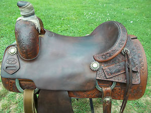 Ranch Cutting Saddle/ Custom Calvin Allen 16 1/4 Inch Hard Seat