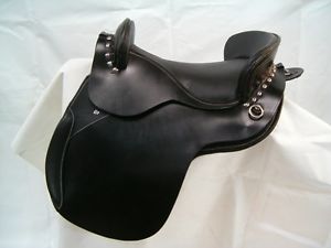 new/Spanish chair leather saddle black 17" 18"