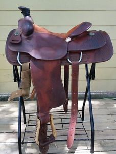 Used 14 1/2" Bar B Saddle Terrell, Texas John the Saddle Man