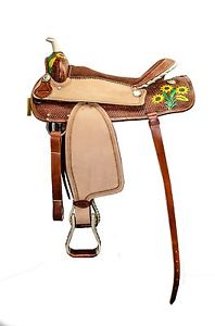 150054-rainer leather western saddle with tack