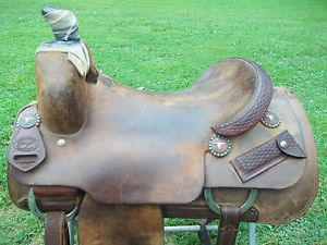 Ranch Cutting Saddle/ Custom Calvin Allen 16 1/2 Inch Hard Seat