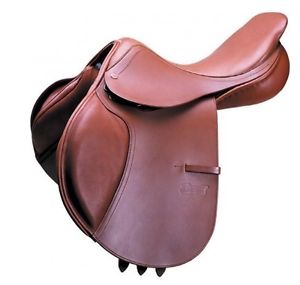 17" Albion Caramel Kontrol jumping saddle deep seat Medium tree close contact