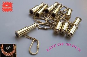 Telescope Key Chain Nautical Brass Antique Lot Of 50 Pc Free Shipping &Bracelet