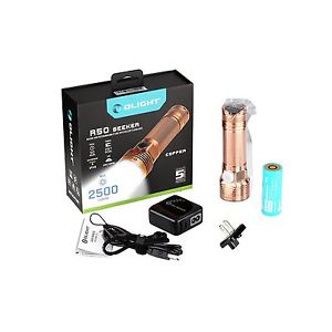 Olight R50 Seeker Copper Cree XLamp XHP50 LED 2500 Lumens Rechargeable Flashl...