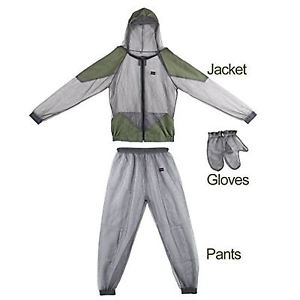 Men Women Outdoor Camping Anti-Mosquito Jacket Pants Insects Repellent Suit, XL