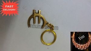Nautical Lot of 100 Pcs Brass Maritime euro € Keyring Free Shipping & Bracelet