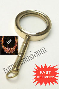 Glass Key Chain Gift Brass Magnifying lot of 100 piece Free Shipping & Bracelet