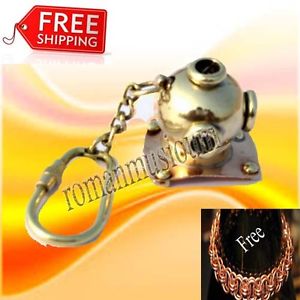 NAUTICAL 50 pic DIVING HELMET ANTIQUE VINTAGE SOLID BRASSKEYCHAIN Free Shipping