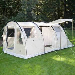 skandika Gotland 4 personas tienda campaña familiar túnel mosquiteras beig nueva