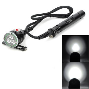 Aluminum alloy DH30 3000lm 3-Mode White Diving Flashlight w/3 x CREE XM-L U2