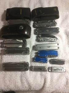 Leatherman Wave, PST 2, Rev, Juice, Skeletool, other multitool - lot of 13