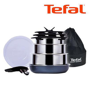 Tefal Premium Outdoor Stainless Steel Cookware Set 7P for Camping Fishing Etc..,