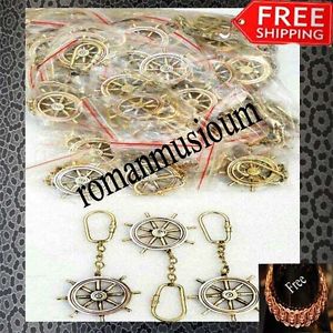 Wheel KeyChain 100 5 in. Nautical Solid BrassCopperShip Free Shipping &Bracelet