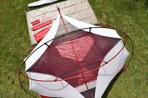 Great Condition!!! MSR Elixir 2 Tent with Footprint Trekking Camping 2 Person