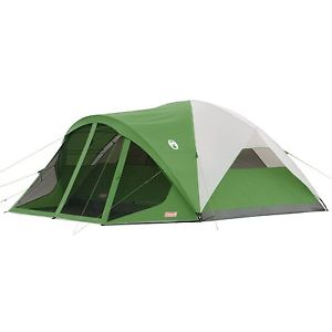 Coleman Evanston 8-Person Screened Dome Tent Outdoor Camping Easy Setup Green