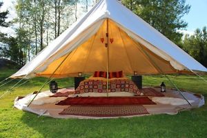 6M Outdoor Luxury Canvas Camping Bell Tent Survival Hunting Glamping Sale!!A