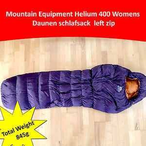 Mountain Equipment Helium 400 Womens Daunen Schlafsack ultraleicht 845 g.