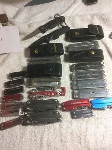 Leatherman Wave, Super Tool, Skeletool, other multitool - lot of 22