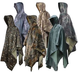 Outdoor Raincoat Camping Hunting Tactics Camouflage Military Rain Cover Tent Mat