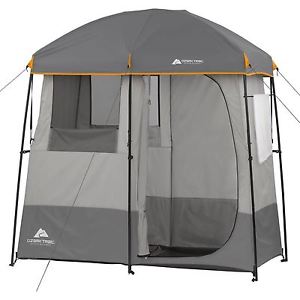 Non-Instant Shower Tent 2 Room Camping Hiking Cabin Bathroom Utility Shelter New