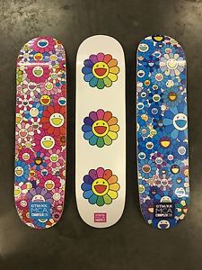 Takashi Murakami X Complexcon Skate Deck Flower 8.0 SET 100% Authentic In-Hand