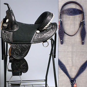 TW105PA442 HILASON TREELESS WESTERN TRAIL BARREL RACING SADDLE BRIDLE COLLAR 17"