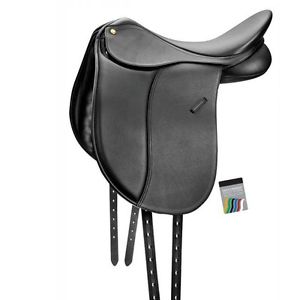 Collegiate Black Dressage Saddle 17 1/2" with easy change gullet system.