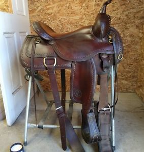 Circle Y Used 16" Shawnee Western Flex Trail Saddle 1653 Semi-Quarter Horse Bar