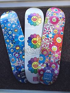 Takashi Murakami X Complexcon 2017 Multi Flower 8.0 Skate Deck MCA Set IN HAND