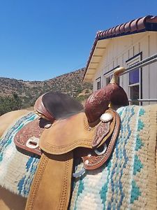 Tex Tan NBHA barrel saddle seat size 14 inch