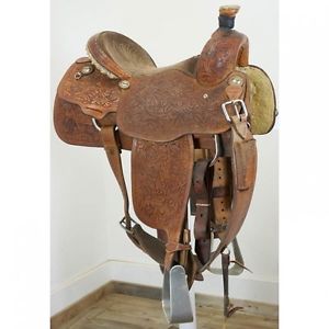 Used 14.5" Cowboy Classic Saddlery Team Roping Saddle Code: U145CCFTTRFL