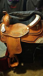 Dale chavez silver show saddle w/matching headstall and breastcollar