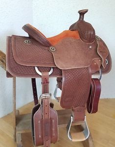 13.5" jeff Smith custom ranch cutting, roping, all around saddle