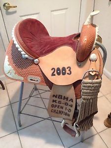 New...Gerald Bethune Barrel Rancing Trophy Saddle Sz 15