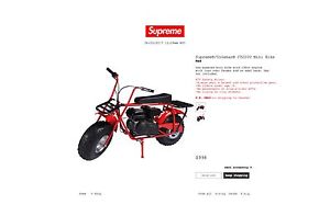 Supreme × Coleman CT200U Mini Bike - 100 % ORDER CONFIRMED with. confirmed mail