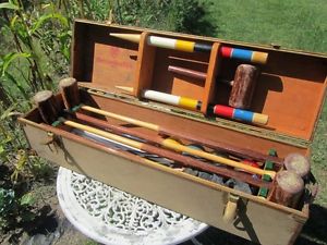 Vintage Abercrombie & Fitch Wooden Croquet Set SUPER RARE  Martha's Vineyard :)