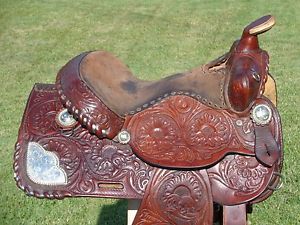 BILLY ROYAL 13" Hand Made TEXAS Silver Show Equitation SADDLE~FANCY Hand TOOLED