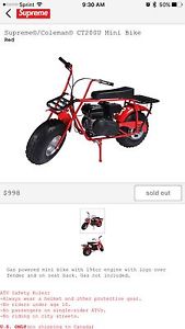 Supreme Coleman CT200U Mini Bike Red