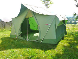 Canvas Tent Coleman Oasis 2 Door 13' X 10' X 7' 9" Tall Sleeps 8 Aluminum Poles